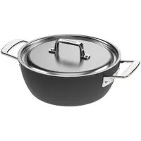 Demeyere Black 5 Conische sudderpot met deksel 24 cm - 3,3 l, Poêle + casserole, Noir