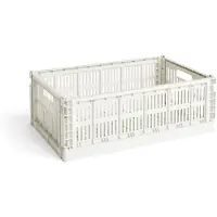 HAY Colour Crate Boîte de rangement empilable Large | Off White