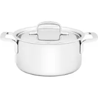 Demeyere Low Pot With Lid 5 Plus 2.2l Argenté