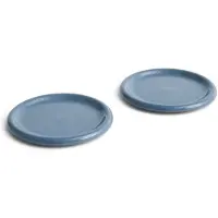 HAY Barro Assiettes Ø24 cm - Lot de 2 Dark Blue