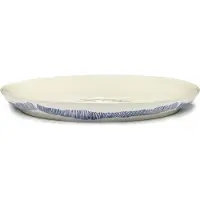 Serax Feast Assiette de Présentation S White|Blue Stripes