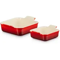 Le Creuset Heritage Plat à four caré Rouge