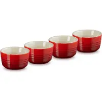 Le Creuset Faïence Petit Plat Le Creuset Rouge Cerise (4-Pieces)
