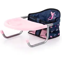 Bayer : Chaise d'alimentation avec plateau intgr Fe bleue pour poupes jusqu' 46 cm Jeu imaginatif