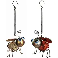 Luxform Lampes solaires suspendues Metal insect Abeille et coccinelle