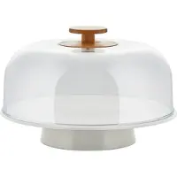 Alessi Tortenplatte MATTINA hellgrau