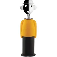 Alessi Tire-bouchon Alessandro M. jaune-noir, Ouvre-bouteille, Jaune, Noir