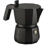 Alessi Tasses de la cafetière Moka, Cafetière moka, Noir