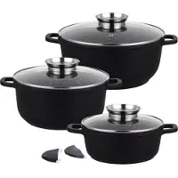 Klausberg lot de 8 pieces de pots en granit 8723