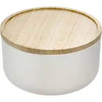 IDesign Bol à mélanger avec couvercle, petit - Fabriqué en plastique recyclé et en bois de paulownia | Ro Pansino x