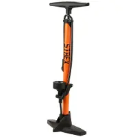 Strex Pompe à vélo - Manomètre - 11 Bar - Pompe à bille - Orange