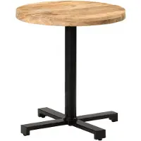 vidaXL Table de bistrot ronde Ø70x75 cm Bois de manguier rugueux