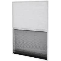 vidaXL Moustiquaire plissée pour fenêtre Store vénitien aluminium 80x100 cm