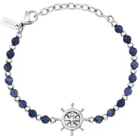 Breil Bracelet 'Soundwave' bleu foncé / argent