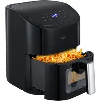 Moa Airfryer - PerfectFry - 4.5L - Friteuse à air chaud - Avec fenêtre de visualisation - 1600W - Noir - PFS5