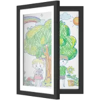 Avalo Cadre photo pour enfants Avalo - Cadre photo A4 - Cadre photo pour dessins - Cadre photo pliable A4 - Cadres photo pour enfants