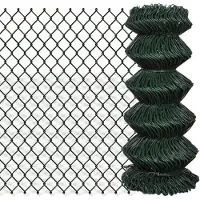 vidaXL Clôture grillagée acier 0,8x25 m vert