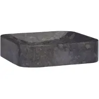 vidaXL Lavabo noir 40x40x10 cm marbre