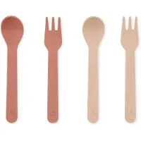 Trixie Pack de 2 cuillères et fourchettes Trixie PLA - Rose
