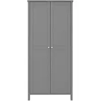 Ebuy24 Tromsø armoire de rangement 2 portes gris.