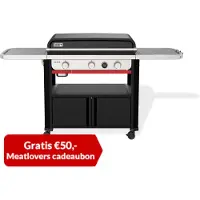 Weber Ardoise GPD Premium Stand-Up Griddle 76 cm Plancha Gasbarbecue Barbecue 3 Brûleurs côté rabattable