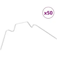 vidaXL clips de serre 50 pcs. W Type Acier galvanisé