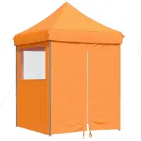 vidaXL Tente de réception pliable Pop-Up avec 4 panneaux latéraux Orange
