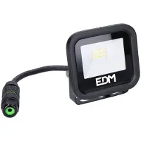 EDM Projecteur Led 10w Noir Étanche Ip68 800lm (80w) - Luz Fría 6400k - 70400