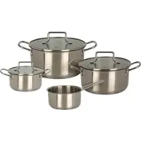Excellent houseware RVS | Set de casseroles | 4 casseroles + 3 couvercles