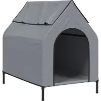vidaXL Niche pour chien Gris clair Tissu Oxford et acier