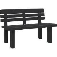 vidaXL Banc de jardin anthracite 110x52x71 cm Polypropylène