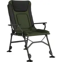 vidaXL Chaise de pêche avec accoudoirs Pliable Vert