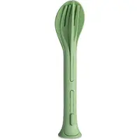 Koziol Set de couverts 3 pcs. Klikk Pocket, Couverts à emporter, plastique, Nature Leaf Green, 4036703