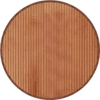vidaXL Tapis rond marron 60 cm bambou
