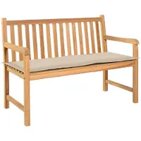 vidaXL Coussin de banc de jardin crème 120x50x3 cm tissu oxford