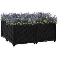 vidaXL Lit surélevé 80x80x38 cm Polypropylène