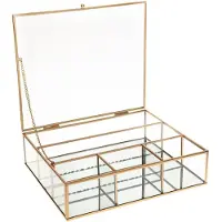Atmosphera Boite ? Bijoux en Verre et métal Dor?