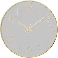 Atmosphera Horloge murale pour chambre d'enfant avec mécanisme silencieux, blanc, 30 cm O