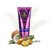Hask Crème de soin capillaire - - Curl Care - 198 ml - Cheveux bouclés - Ingrédients naturels