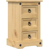 vidaXL Table de chevet Corona 35x32,5x58 cm bois de pin massif