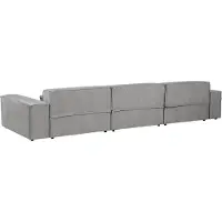 Beliani Canapé D'angle À Gauche Modulable 3 Places En Tissu Gris Hellnar