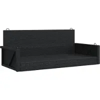 vidaXL Banc suspendu noir 119x56x48 cm Poly rotin