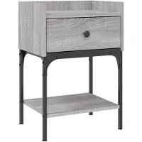 vidaXL Table de chevet sonoma gris 40,5x31x60 cm bois d'ingénierie