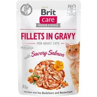 Brit Care Fillets in gravy savory salmon - Filets de saumon à la sauce savoureuse - 24 x 85 g