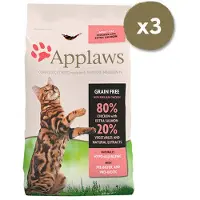 Applaws Cat Dry Adult - Poulet et saumon sans céréales - 6 kg (3x2 kg)