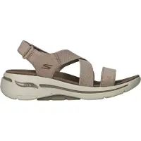 SKECHERS Go Walk Arch Fit Sandalen Plat - Taupe - Maat 41