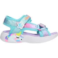 SKECHERS Sandales av. Lumière - Unicorn Rêves - Purple Multicolo - - 31 - Chaussures Clignotantes