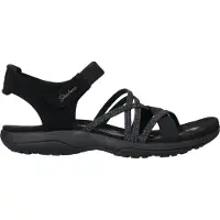 SKECHERS Reggae Slim Meadow Grazer Damen Sandalen Schwarz