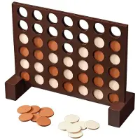 Philos Jeu en bois "Vier gewinnt" - jeu de stratégie classique pour enfants