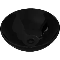vidaXL Céramique lavabo rond noir